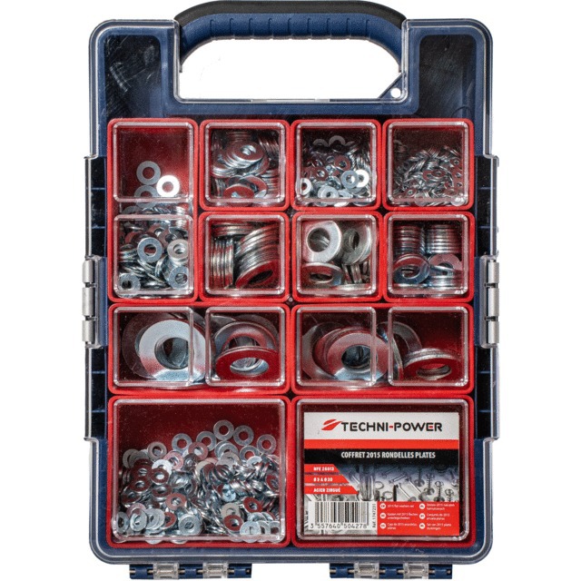 Rondelles Plates Diametre 3 A 20MM Coffret 2015 Pieces Techni-power référence fournisseur 1747231